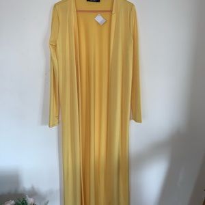 Yellow spandex cardigan